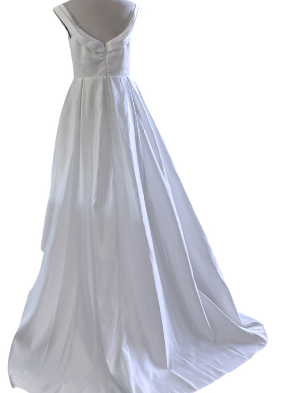 Lulus Extraordinary Vow‎ White Off Shoulder Maxi Dress Size M NWT bridal dress - Picture 5 of 10